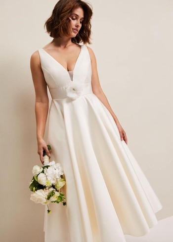 Phase Eight Ariel Fit And Flare Wedding Dress White Australia | PX5278403